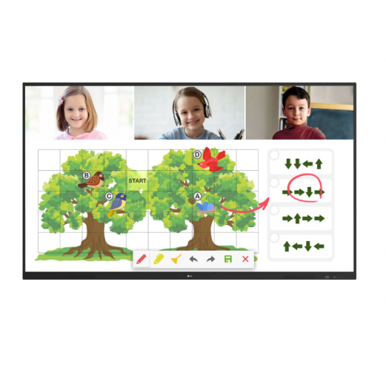 Monitor LG Touch 65 4k Lousa interativa 65TR3DJ IPS, HDMI, USB, Caneta, AirClass, ScreenShare Pro e conectividade BT