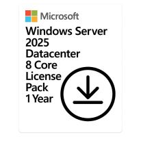 Windows Server 2025 Microsoft Datacenter 8 Core License Pack 1 Ano CSP - DG7GMGF0PWHD-003