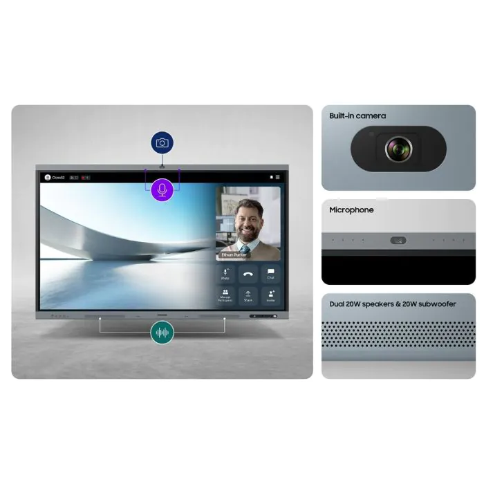 Monitor Interativo Samsung 86 4K WAFX-P LH86WAFPLGCXZD | Loja Daniele
